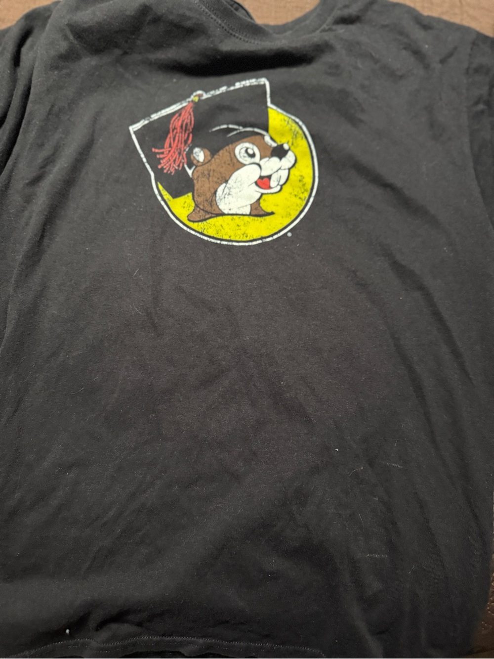 Black Short Sleeve Graphic Tee with Graduating Mascot